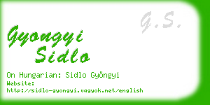 gyongyi sidlo business card